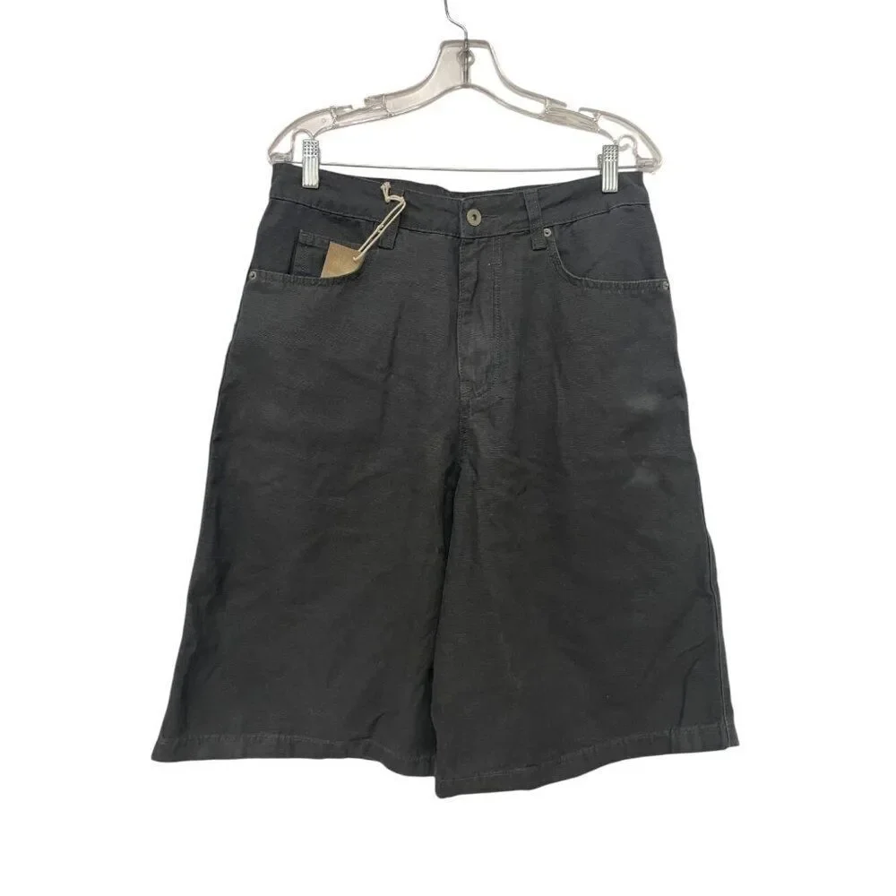 Zara Men Bermuda Short EU 38 US 30 Black Baggy Fit Cotton Denim 9632/902 NWT